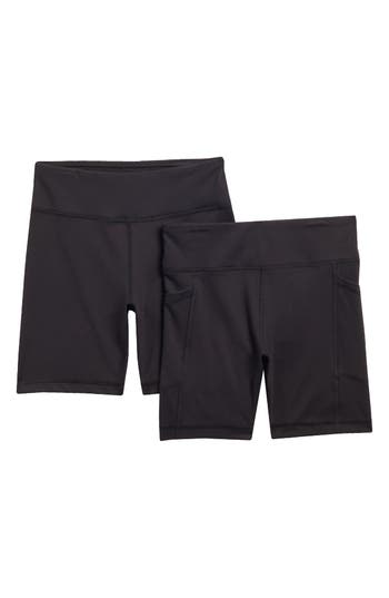 90 Degree By Reflex Kids' 2-pack Bike Shorts In Black/black