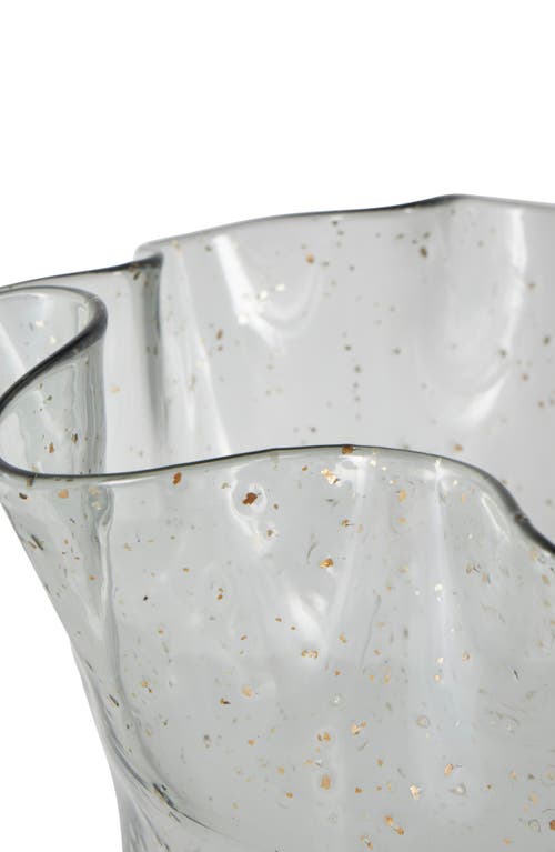 Vivian Lune Home Speckled Glass Vase In Black