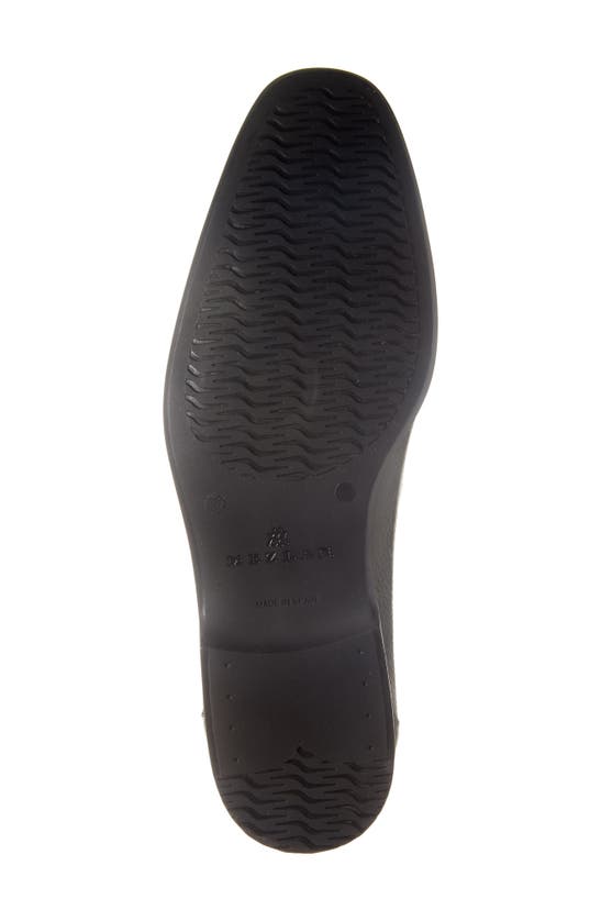 Mezlan Stamped Croc Embossed Penny Loafer In Black