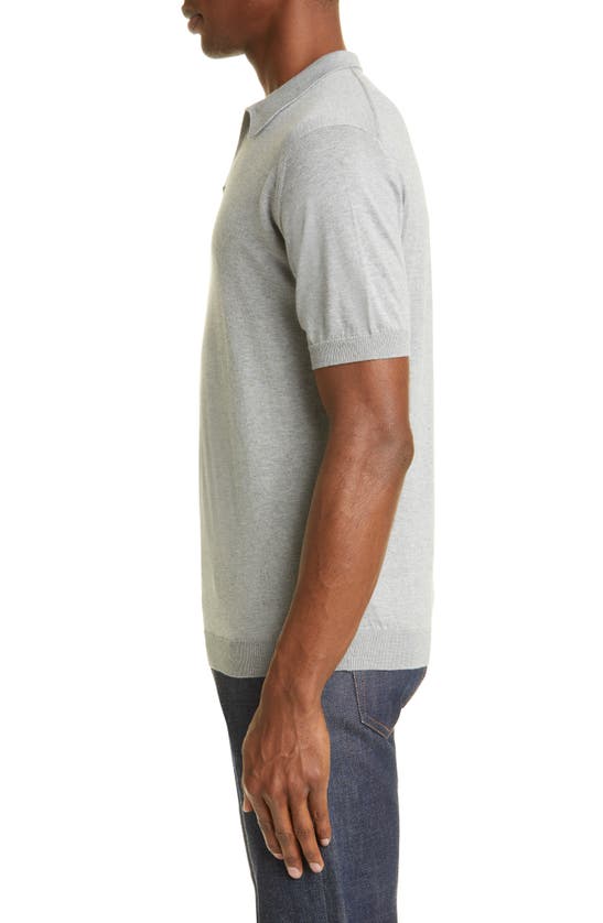 John Smedley Noah Johnny Collar Sweater Polo In Black