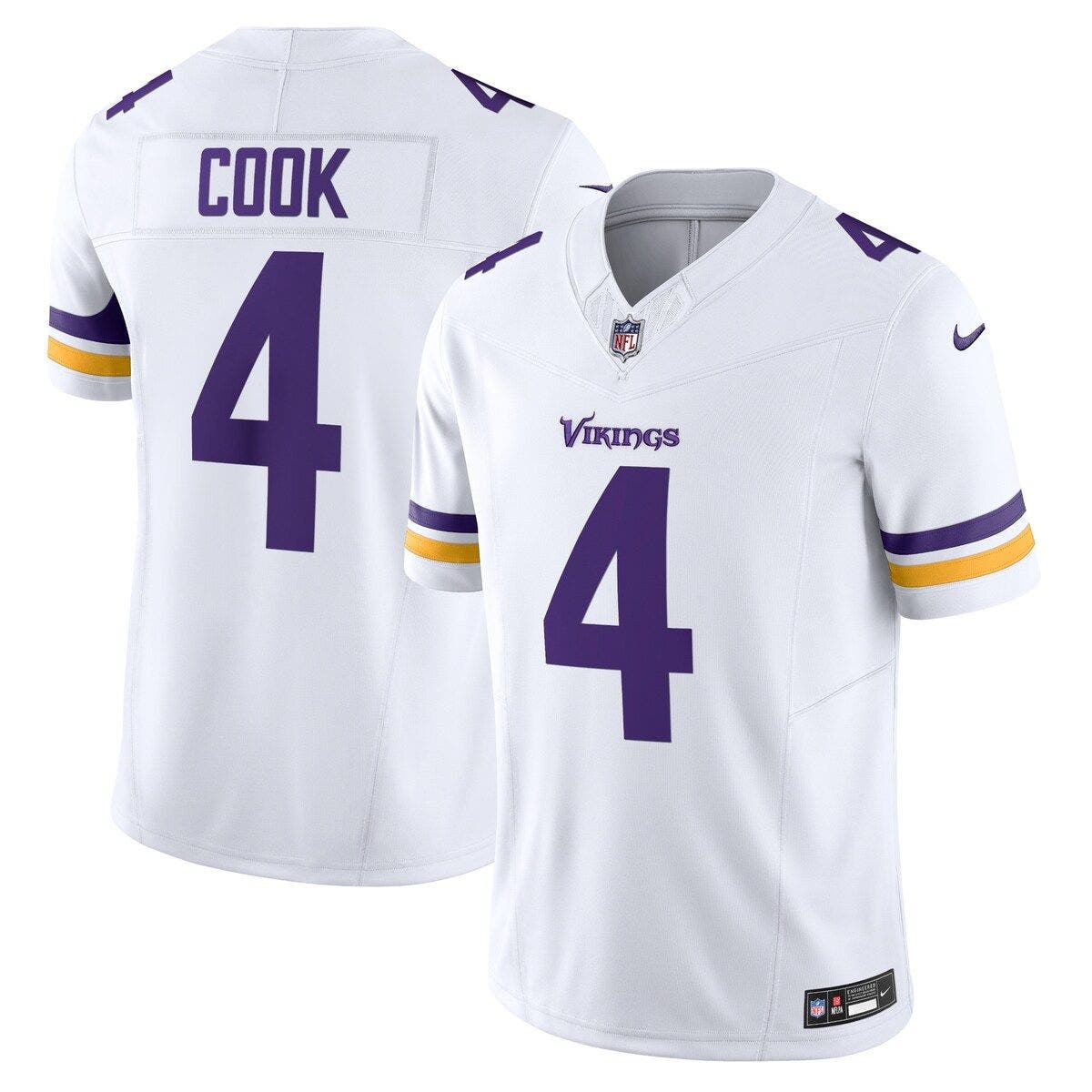 Nike Minnesota Vikings No8 Kirk Cousins Purple Team Color Women's Stitched NFL Limited Therma Long Sleeve Jersey