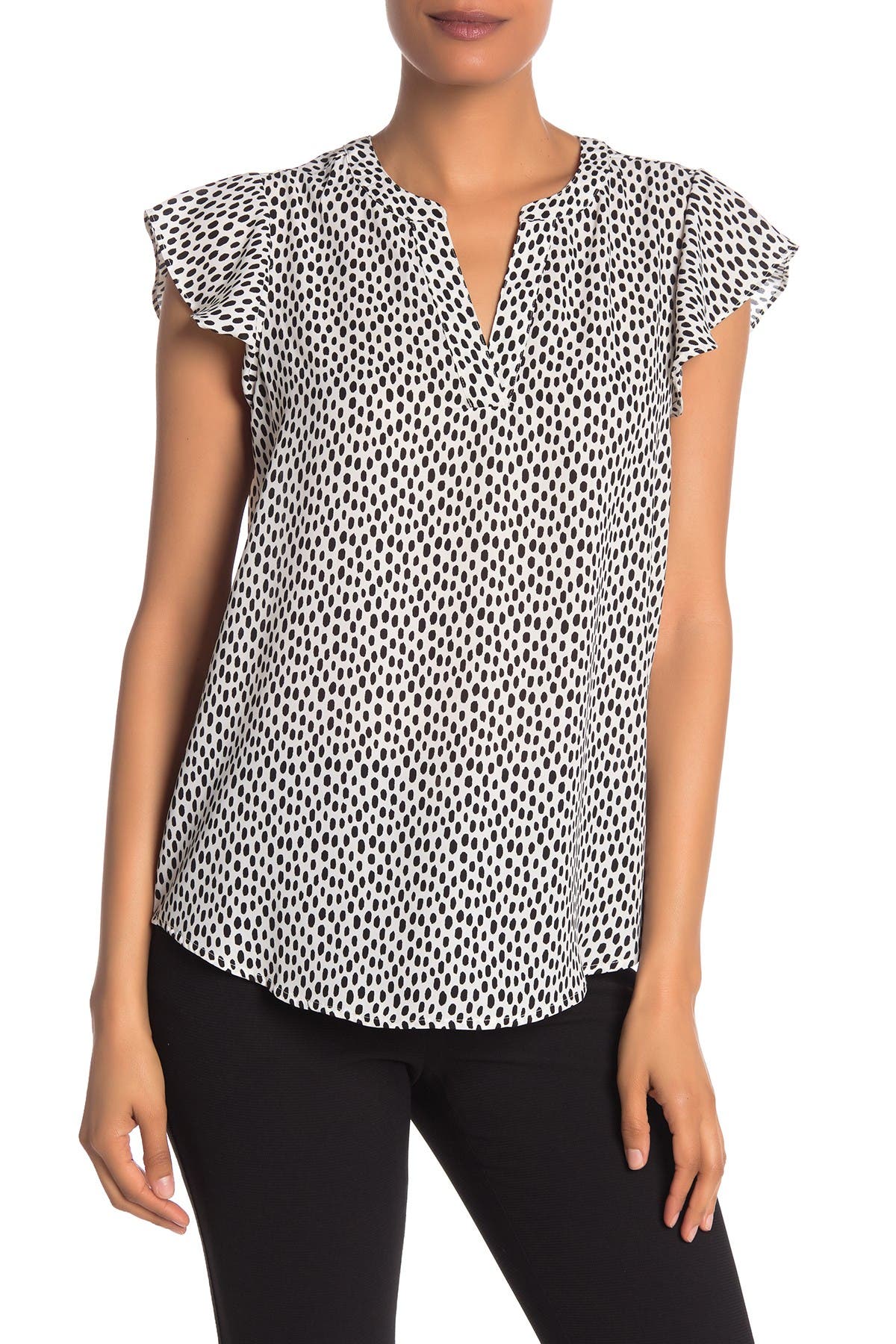 Adrianna Papell Flutter Sleeve Blouse Nordstrom Rack