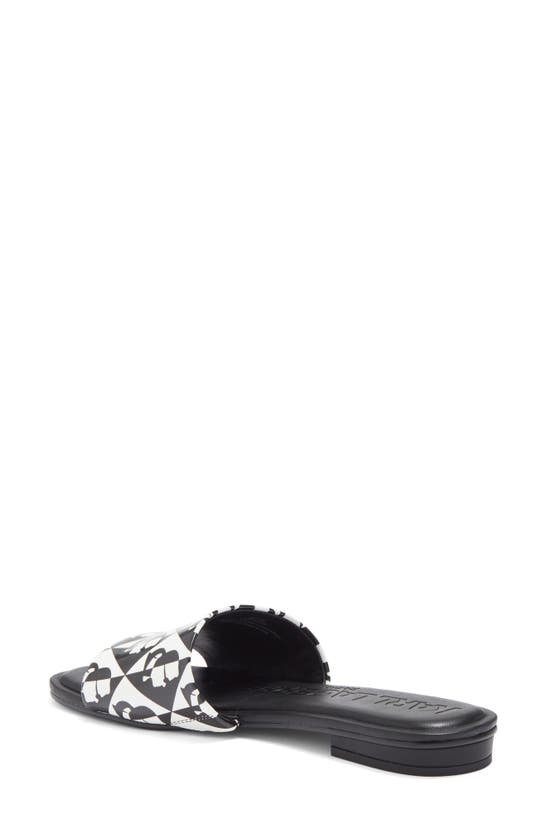 Shop Karl Lagerfeld Chesly Slide Sandal In Black/ White