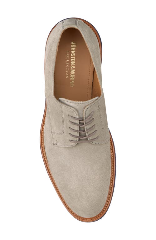 Johnston & Murphy Collection Hartley Plain Toe Derby In Gray Italian Suede