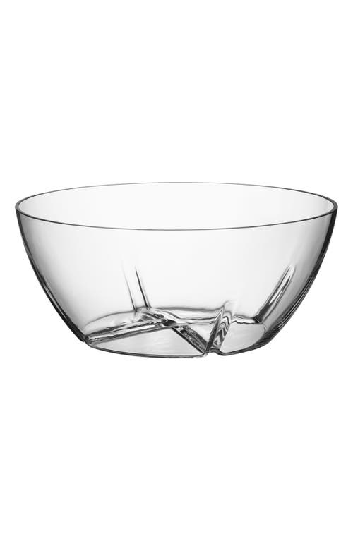 Kosta Boda Bruk Glass Serving Bowl In Transparent