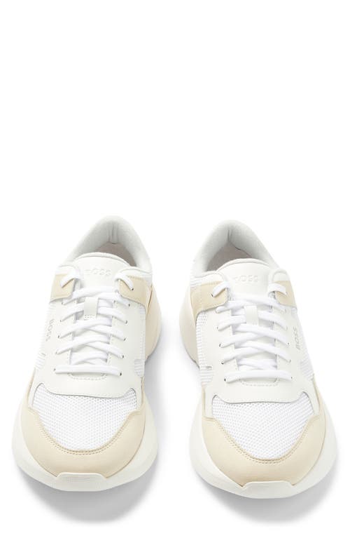 Shop Hugo Boss Boss Hybrid Trainer Sneaker In Beige