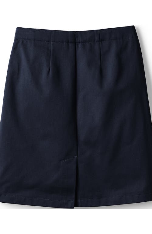 Shop Lands' End School Uniform Girls Plus Blend Chino Skort Top Of Knee In Classic Navy