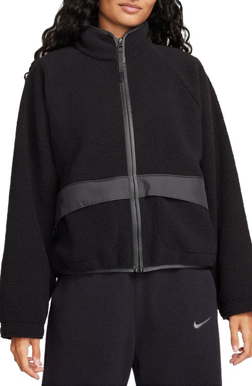 Shop Nike Sportswear High Pile Fleece Jacket In Black/anthracite