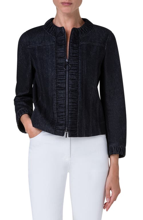 Akris punto Denim Jacket in Black at Nordstrom, Size 4