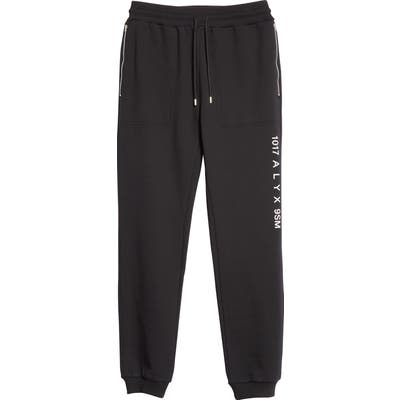 1017 Alyx 9Sm Visual Logo Sweatpants, Black