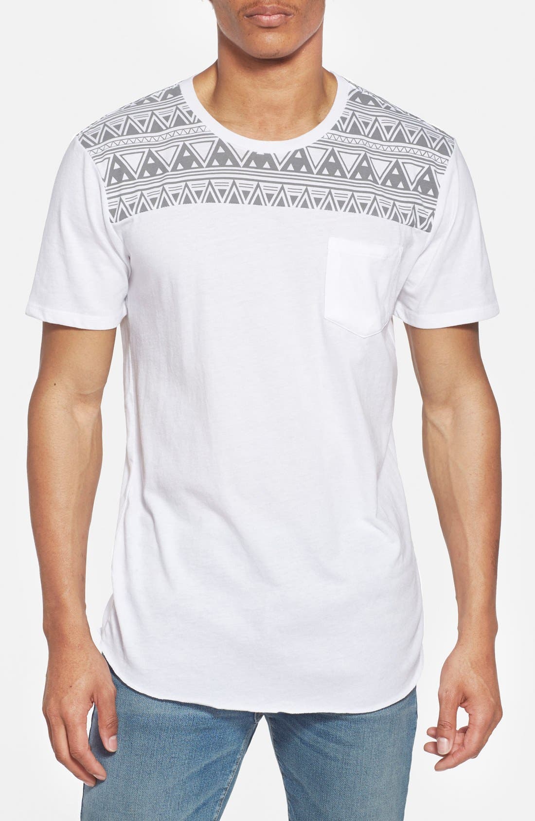 The Rail Printed Yoke Chest Pocket TShirt Nordstrom