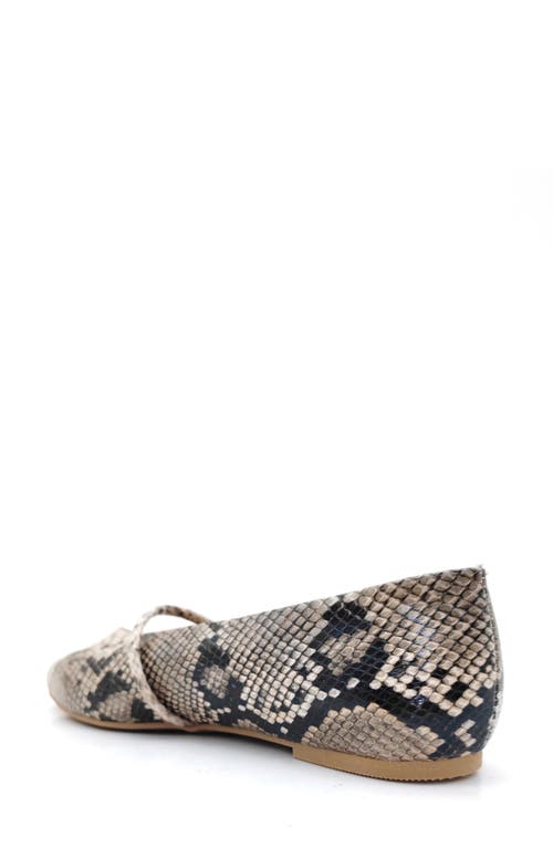 Kenneth Cole Magnolia Mary Jane Flat In Snake Embossed