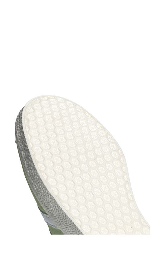 Shop Adidas Originals Gazelle Sneaker In Sand/ White/ Silver Green