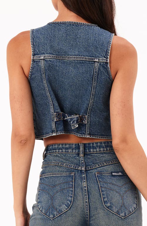 Shop Rolla's Morgan Denim Vest In Vintageblue