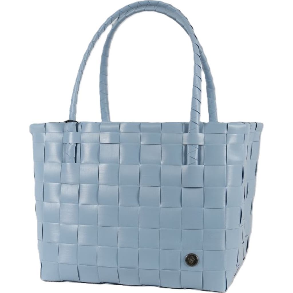 Handed By Paris Recycled Plastic Tote Bag In Faded Blue