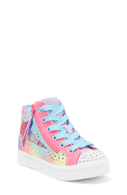 Shop Skechers Twi-lites 2.0 Light-up High Top Sneaker In Hot Pink/multi