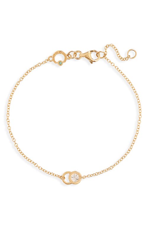 COURBET CO Lab Created Diamond Chain Bracelet in Yellow Gold at Nordstrom, Size 16 Cm
