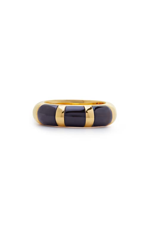 Monica Vinader x Kate Young Onyx Ring 18K Gold Vermeil at