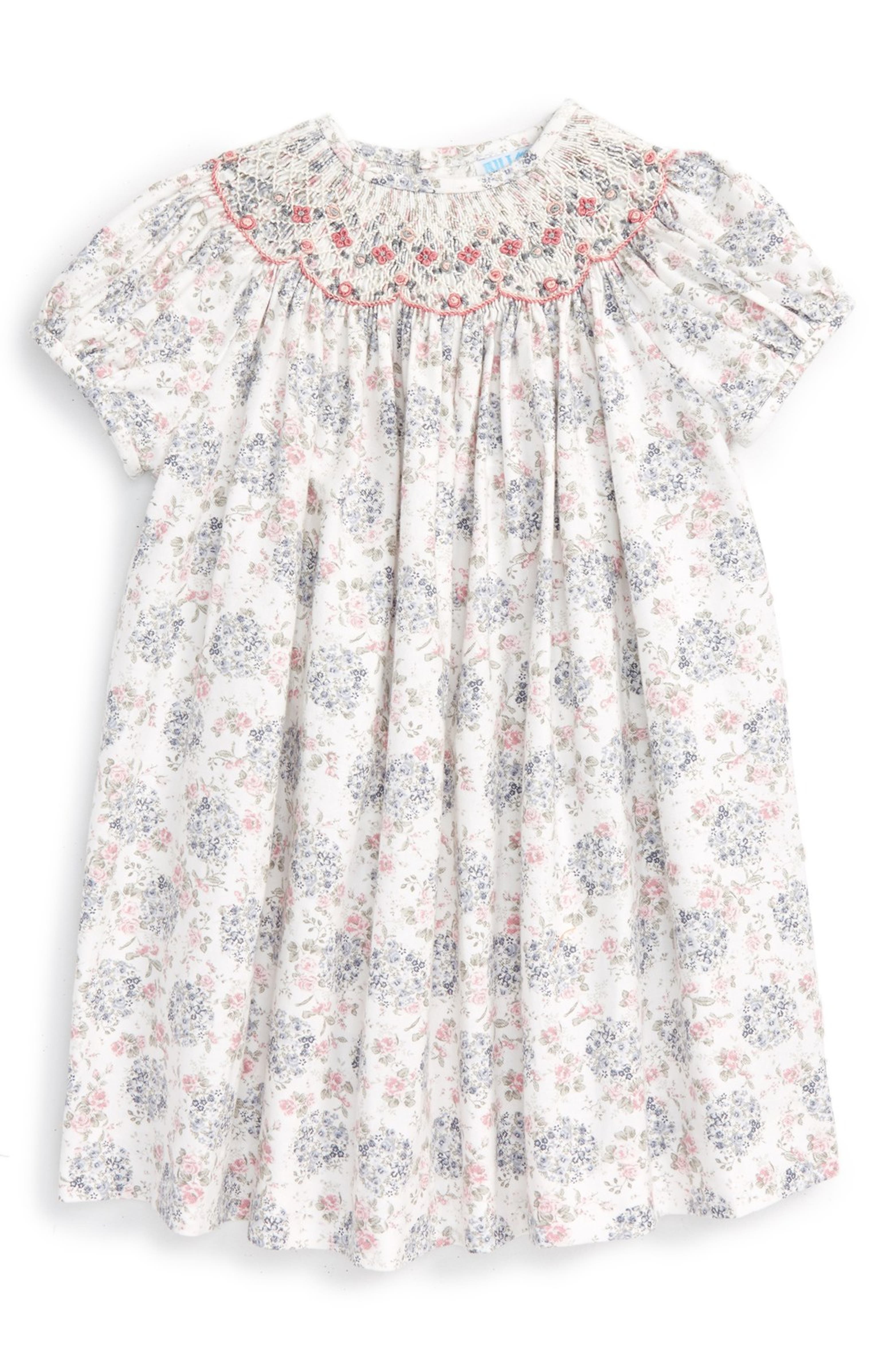 Luli & Me Floral Print Bishop Dress (Baby Girls) | Nordstrom