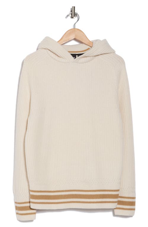 Shop Hugo Boss Boss Lampione Virgin Wool Hooded Sweater In Open White