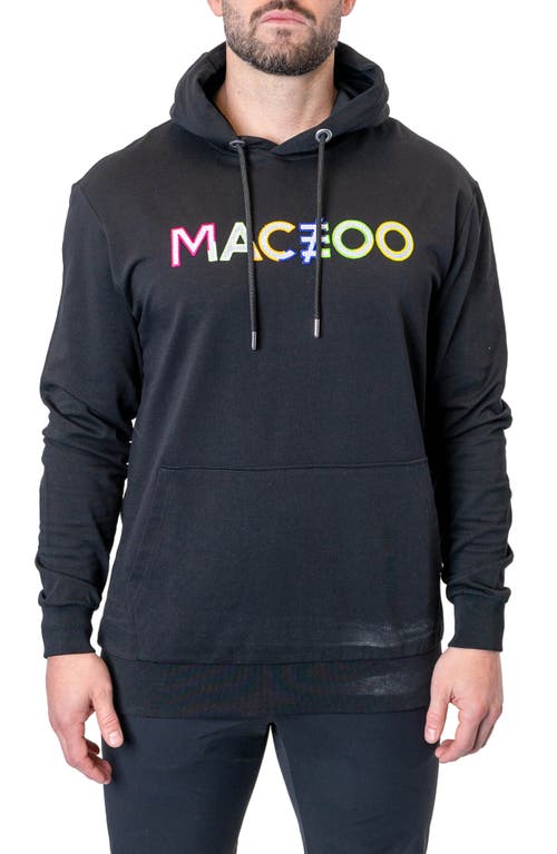 Maceoo Cotton Graphic Hoodie Black at Nordstrom,