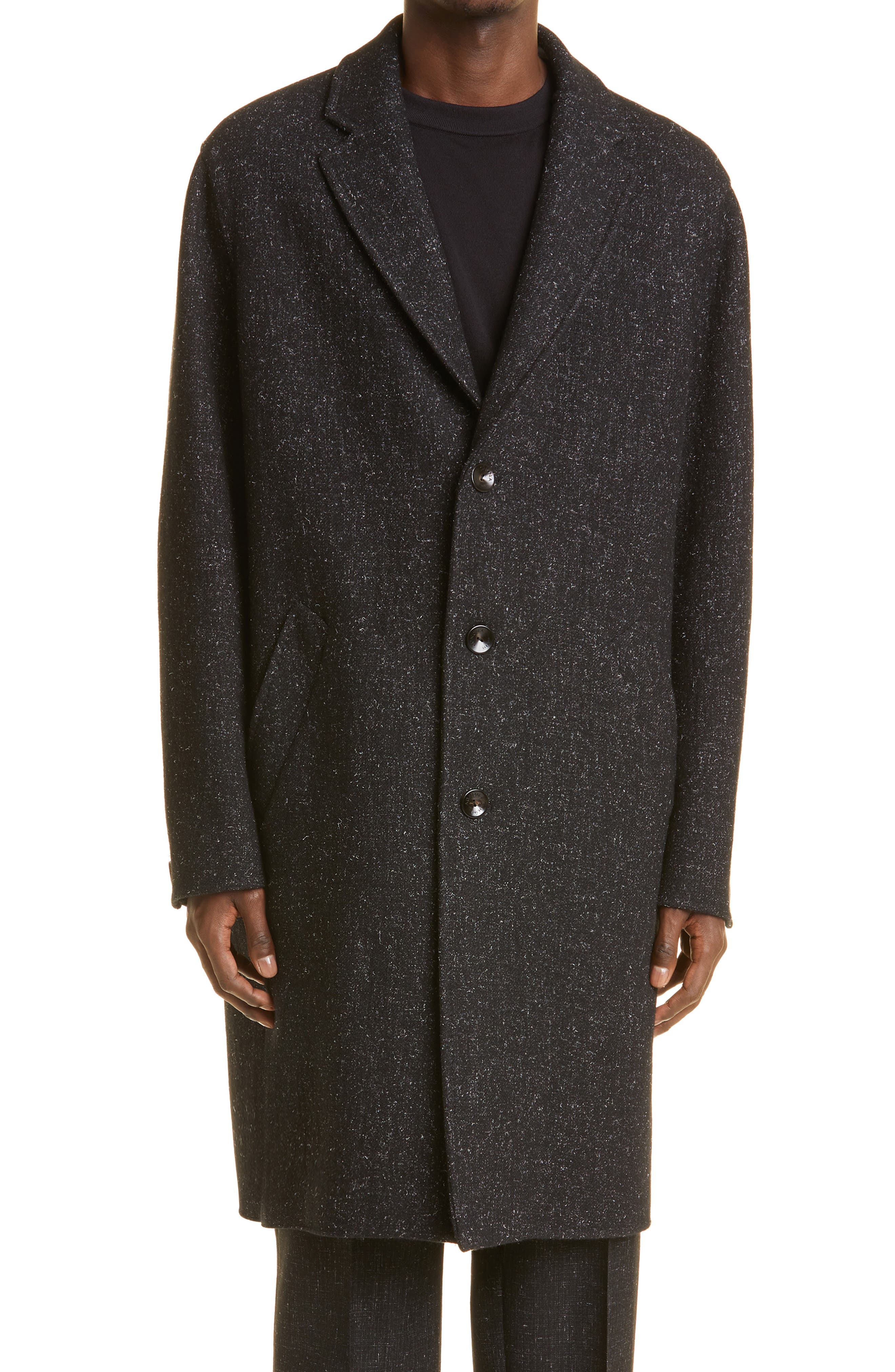long black overcoat