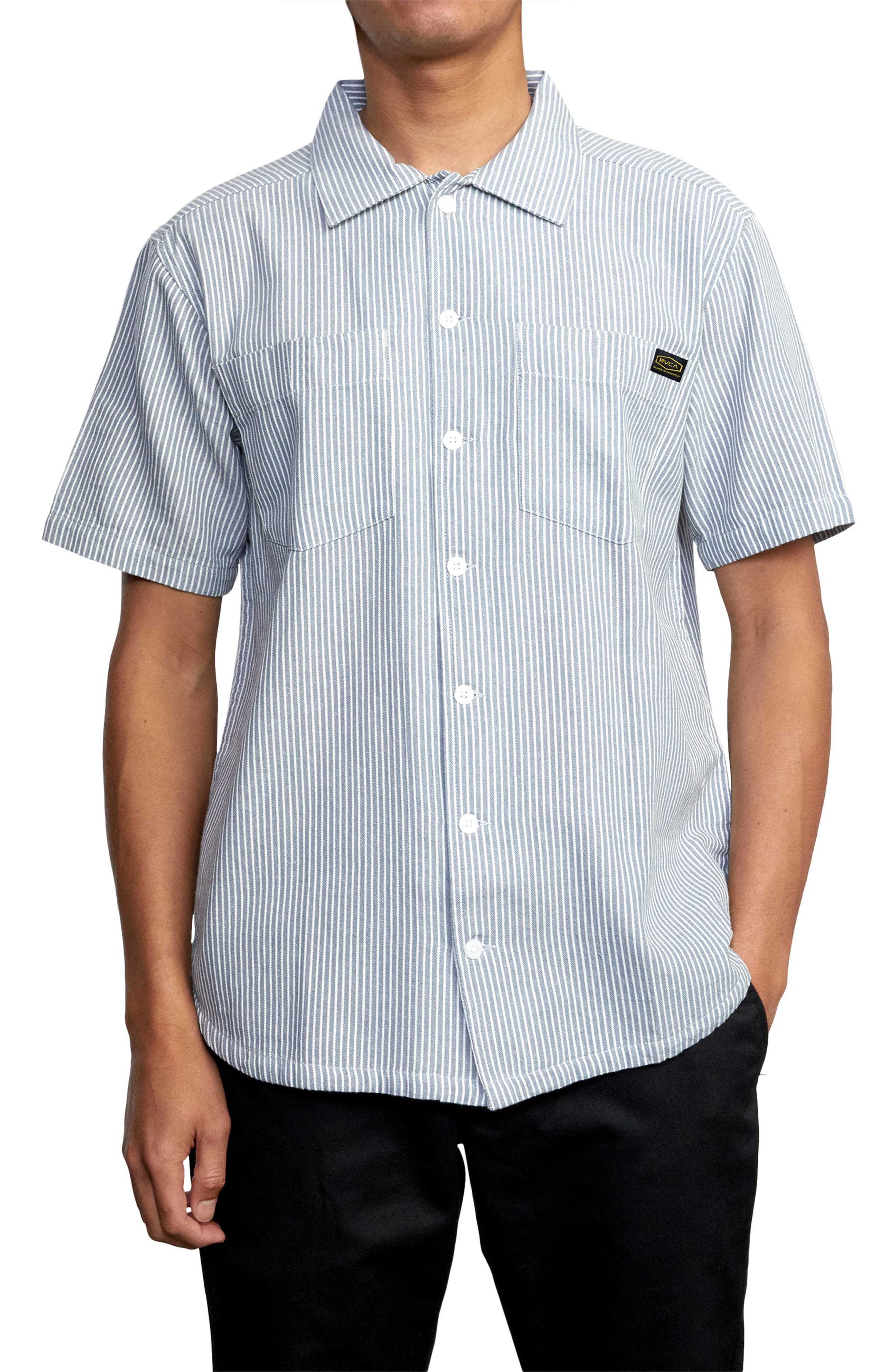 RVCA Mens Singapore Sling Floral Woven Top