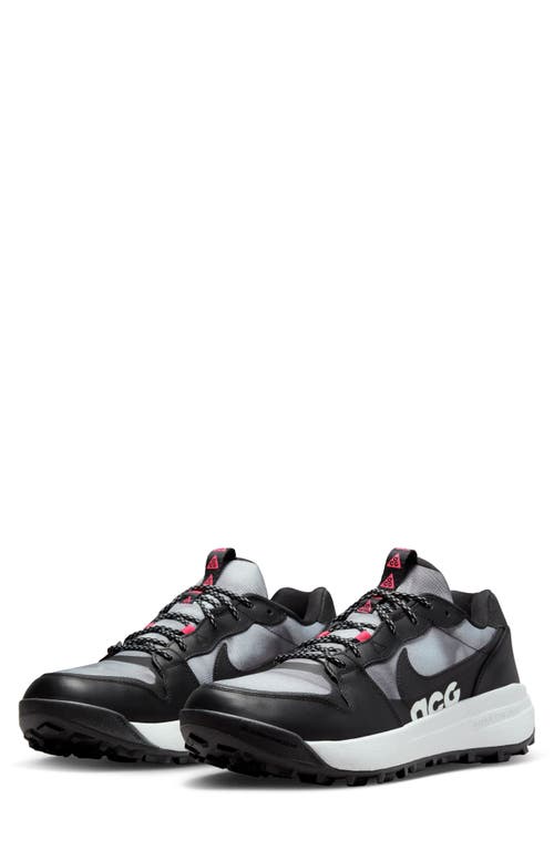 Nike Acg Lowcate Se Hiking Sneaker In Black/black/hyper Pink