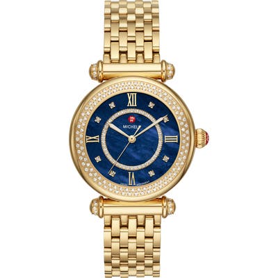 Michele Caber Diamond Dial Watch Head & Interchangeable Bracelet, 35Mm
