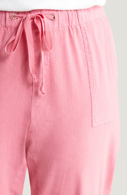 KUT FROM THE KLOTH KUT FROM THE KLOTH ROSALIE DRAWSTRING ANKLE LINEN BLEND PANTS 