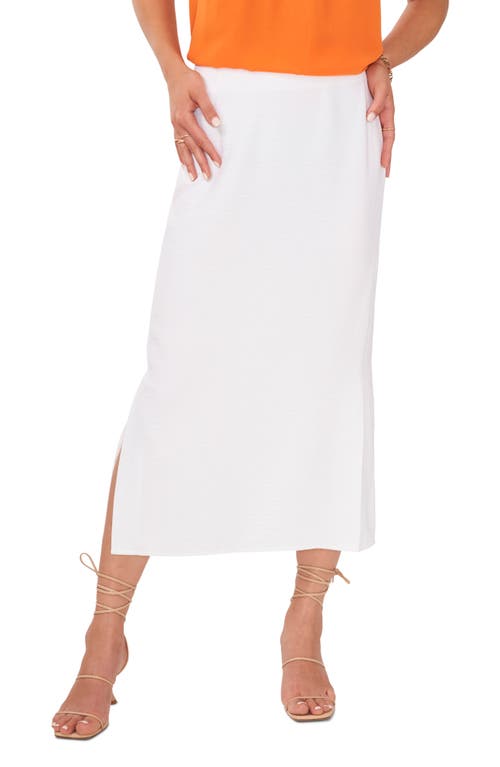 1.STATE Side Slit Midi Skirt in Ultra White