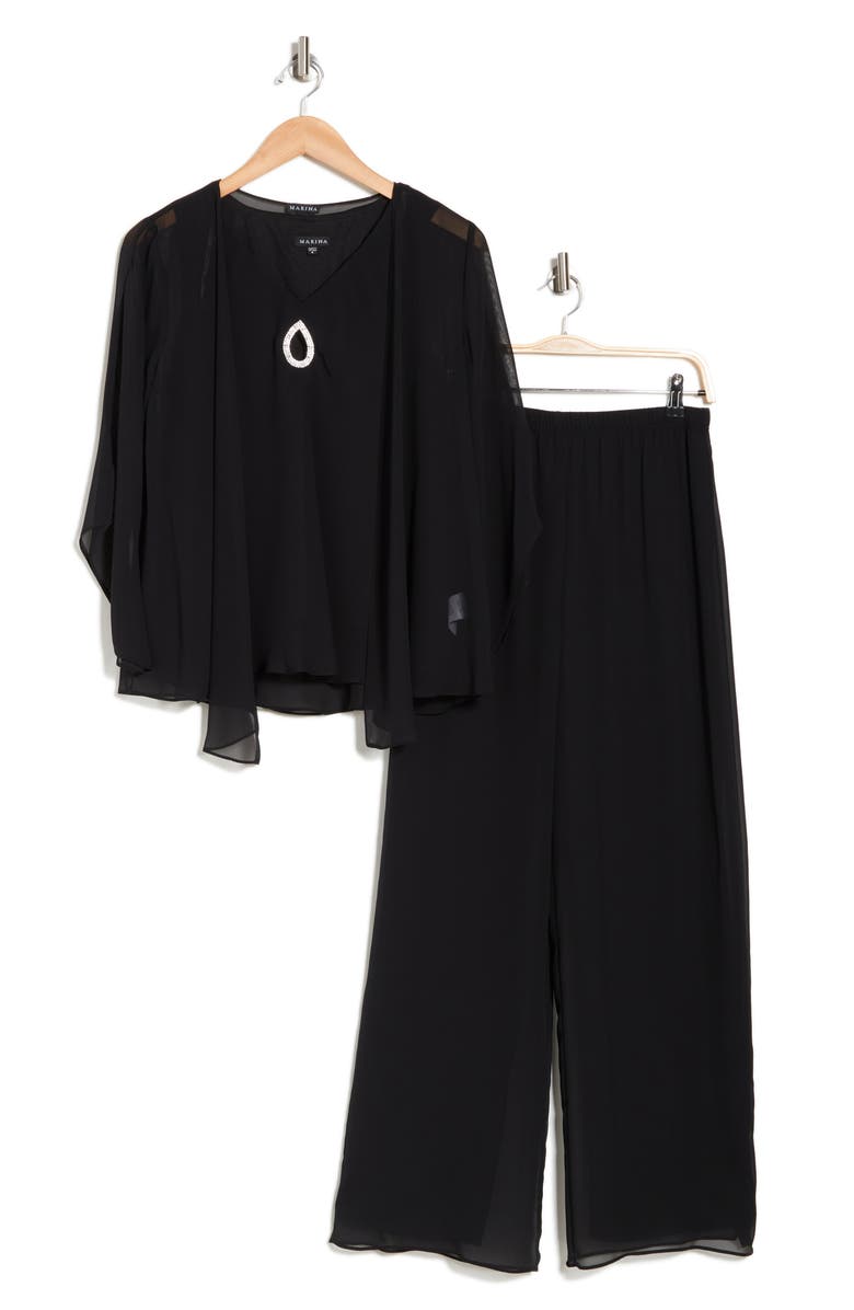 Tube Top & Cardigan & Pants Three Piece Set main image 1