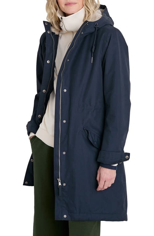 Seasalt Cornwall Plant Hunter Waterproof Hooded Coat In Midnight Blue