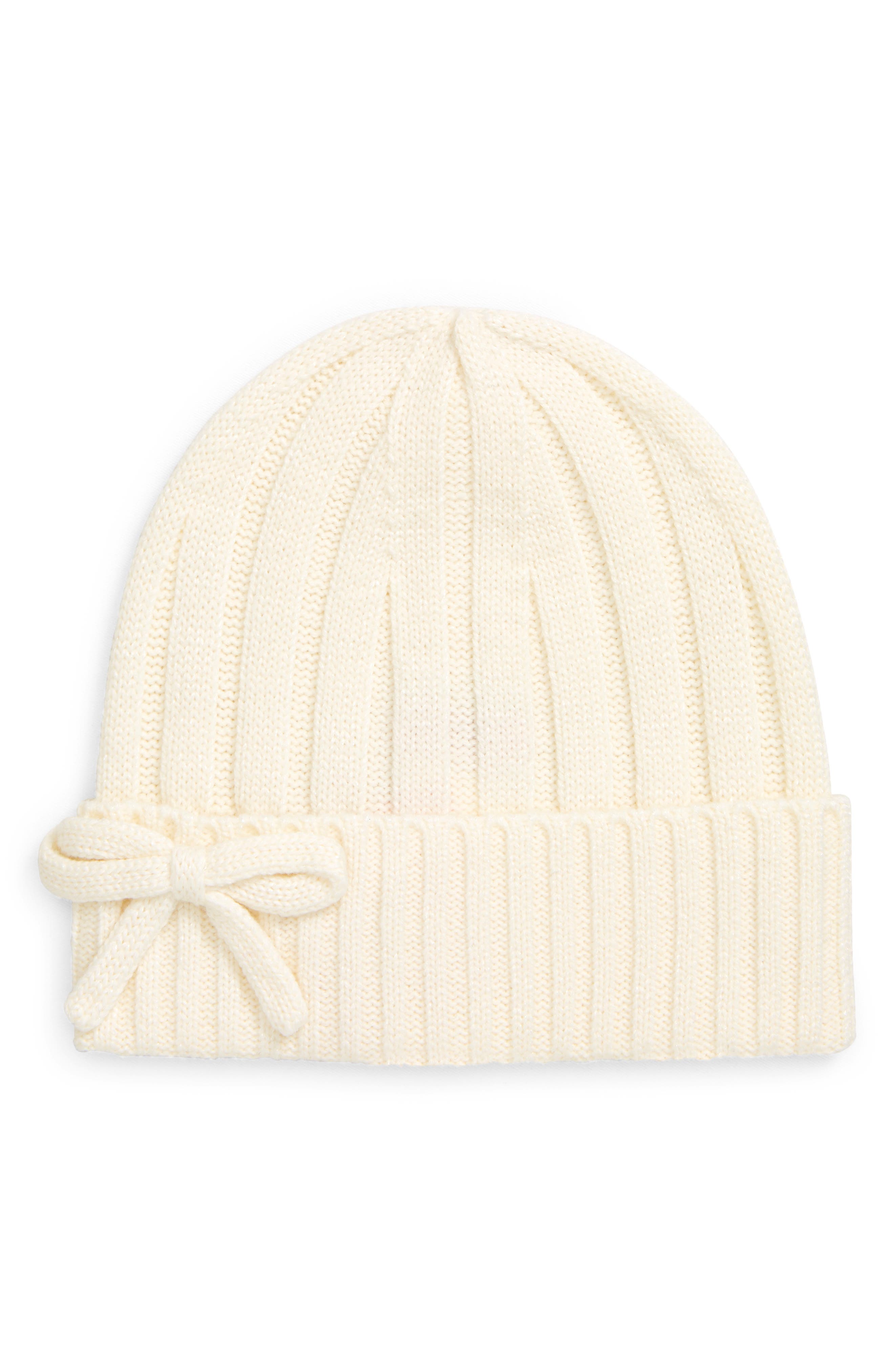 NIB Kate Spade ♠️ New York Cable Knit Beanie And Glove Set In French Cream Color Winter Hat Gloves Scarf Set for Women, Cable Knit Beanie Pom  main image 3