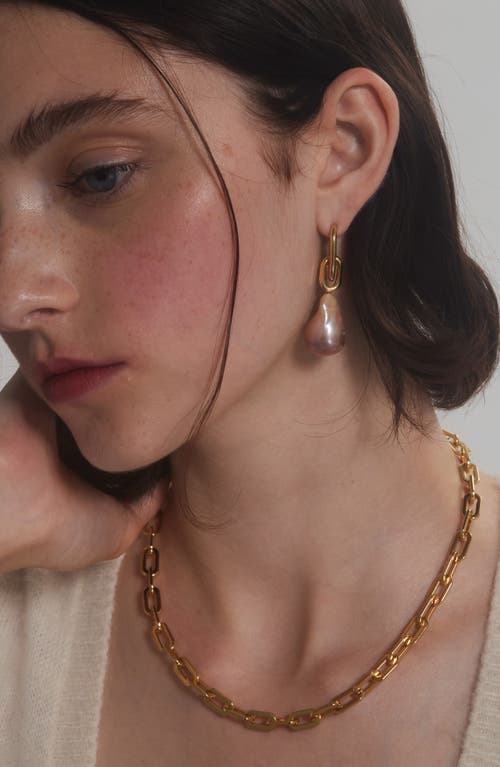 Lady Grey Octagon Chain Necklace In Gold