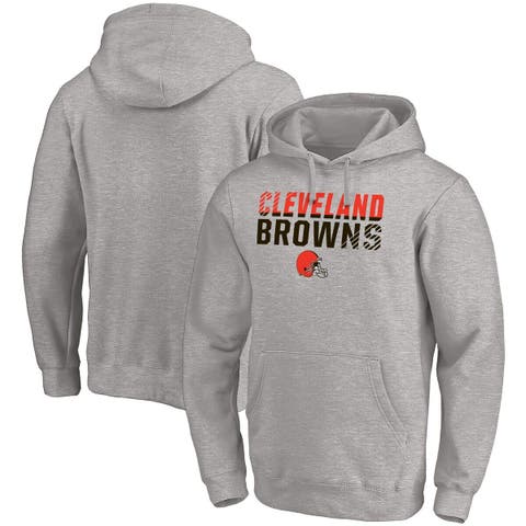 Women's G-III 4Her by Carl Banks Heathered Gray/Black Cleveland Browns  Championship Team Ring Pullover Hoodie 