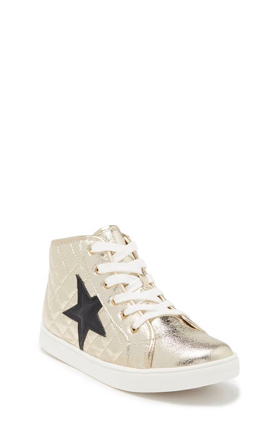 Nina Kids' Evee Fashion Athletic High Top Sneaker In Platino Crackle
