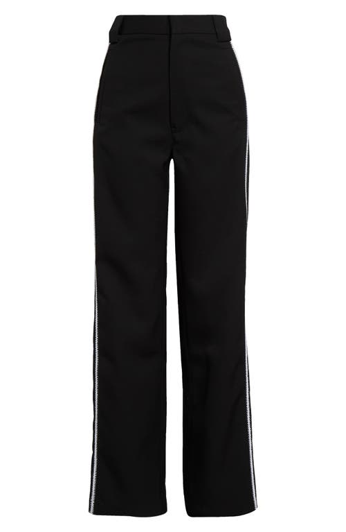 Shop Diotima Thirds Straight Leg Trousers In Black