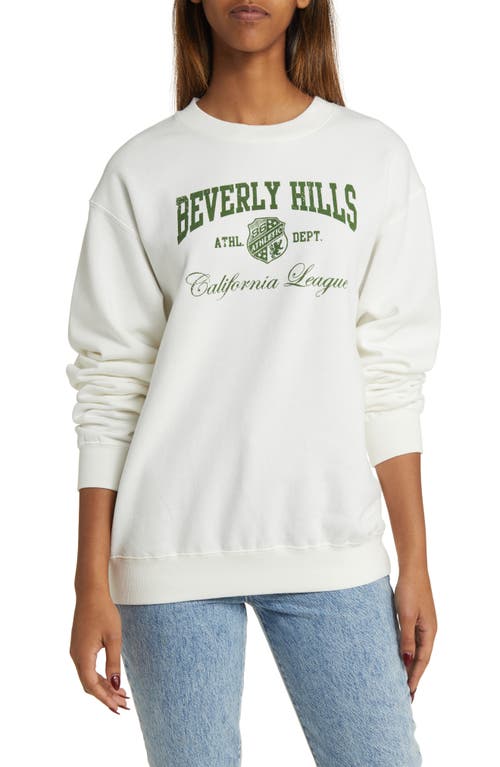 Beverly Hills Graphic Sweatshirt in White