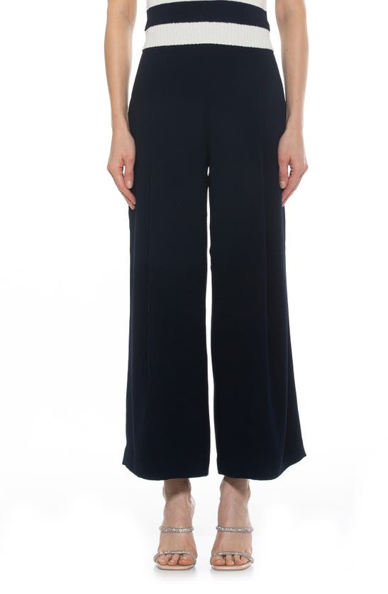 Alexia Admor Winnie Wide Leg Pants In Navy