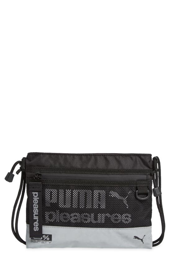 Shop Puma X Pleasures Crossbody Bag In  Black