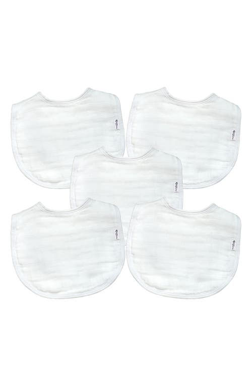 Green Sprouts 5-Pack Organic Cotton Muslin Baby Bibs in White at Nordstrom
