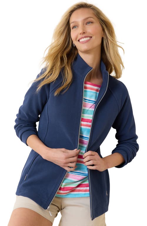 Shop Tommy Bahama New Aruba Zip Jacket In Island Navy