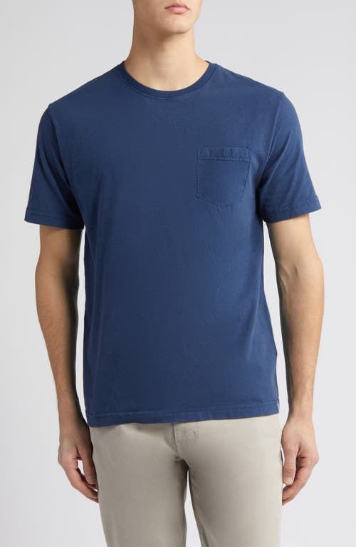 Lava Wash Organic Cotton Pocket T-Shirt in Navy