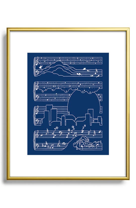 Shop Deny Designs The Moonlight Sonata Blue Framed Art Print