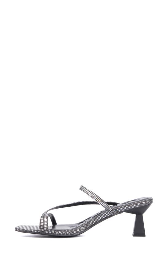 Olivia Miller Angelic Rhinestone Sandal In Black