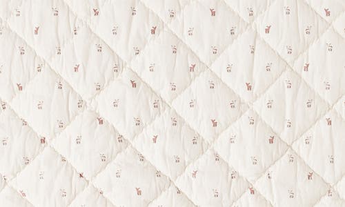 Pehr Quilted Nursery Blanket In Fawn/pink