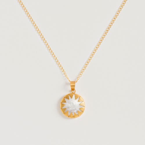 Shop Freya Rose Warrioress Medallion Necklace In Gold