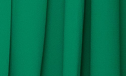 Meghan La Long Sleeve Solid Wrap Maxi Dress In Emerald