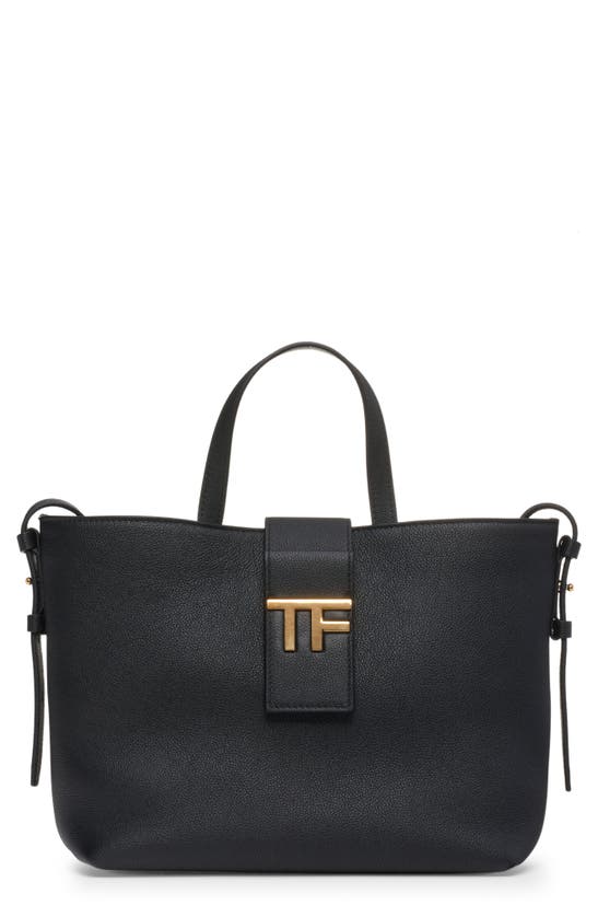 Tom Ford T Screw Mini East West Shopping Bag in Brown
